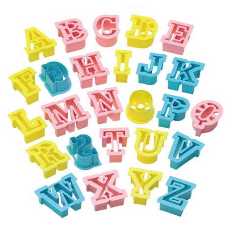 TIGERCROWN Cake Land Styrol Resin Alphabet Cookie Cutter 26 pcs ...