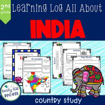 All About India Booklet: Country Study Research Learning Log | TPT