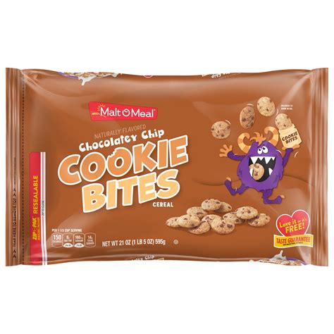 Malt-O-Meal Chocolatey Chip Cookie Bites Breakfast Cereal, Family Size ...