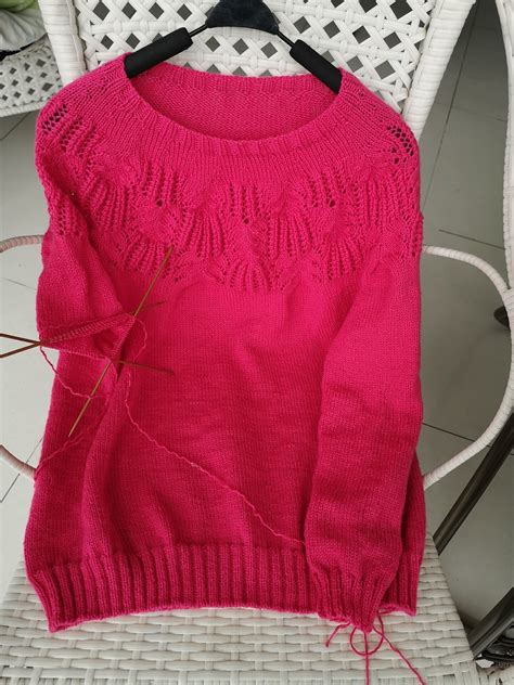 Pink Palm Flower Sweater