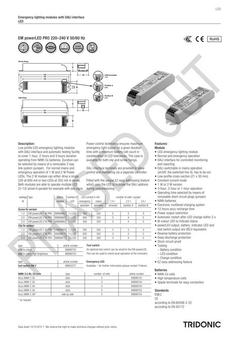 Emergency lighting module