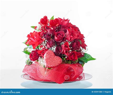 Valentine S Day Flower Arrangement Stock Photo - Image of decorative ...