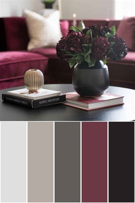 Burgundy Color Palettes Perfect for Interior Design