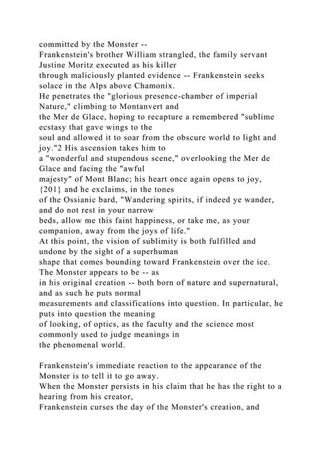 What is a Monster (According to Frankenstein) Peter B.docx