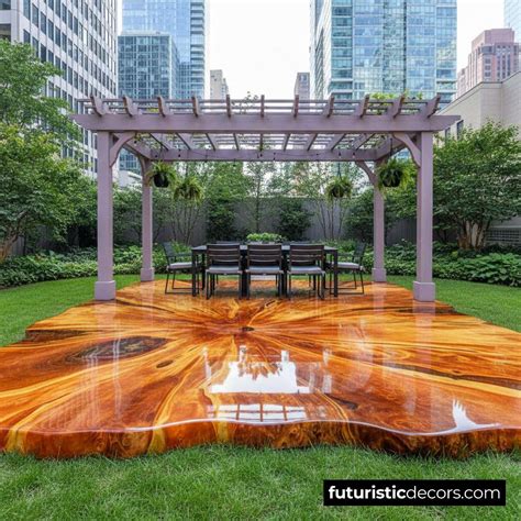 Epoxy Wood Slab Patio Flooring | A New Era of Outdoor Elegance