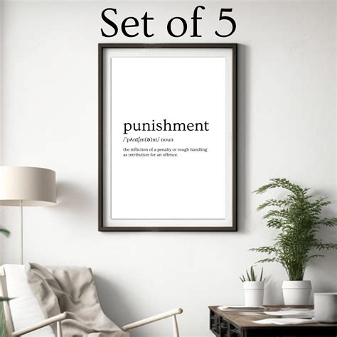 Punishment Definition Posters Instant Printable Download - Etsy UK