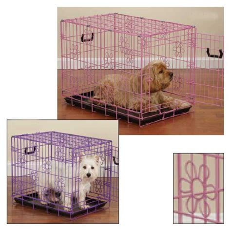 ProSelect Deco Dog Crates for Dogs and Pets - Pink, Purple; X-Small, 18 ...