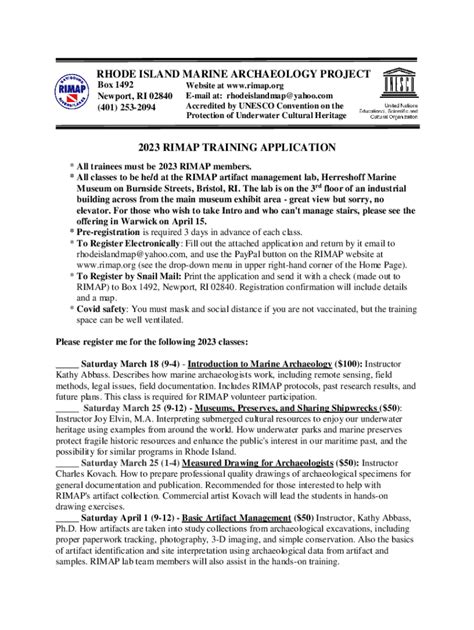 Fillable Online RI Marine Archaeology Project Revolutionary War ...