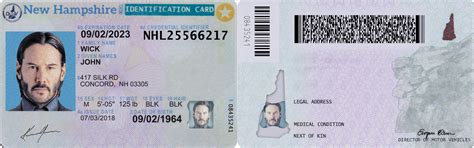 New Hampshire ID Card in PSD Format - Professional US ID Card Template ...