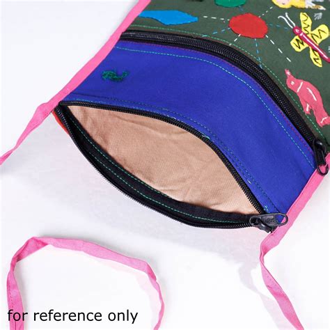 Multicolor Pipli Applique Work Cotton Sling Bag