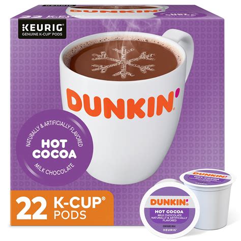 Dunkin' Milk Chocolate Hot Cocoa, Keurig® K-Cup® Pods, 22/Box ...