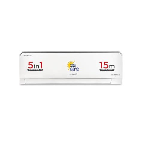 Lloyd 1.5 Ton 3 Star Heavy Duty Inverter Split AC (5 in 1 Expandable ...