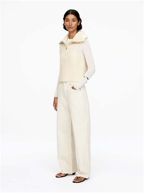 Ribbed Wool Vest – Off White – Women – ARKET GB