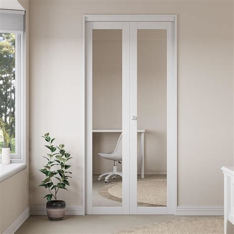 30'' x 80" Mirrored Bifold Door, Build Quality Panels with Water ...