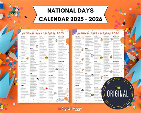 National Day Calendar 2026
