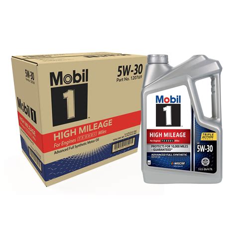 Mobil High Mileage Full Synthetic Engine Oil 5W-30 Quart, 01/25/2023