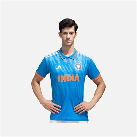 Adidas India Cricket Odi Official Replica Men's Jersey -Bright Blue ...