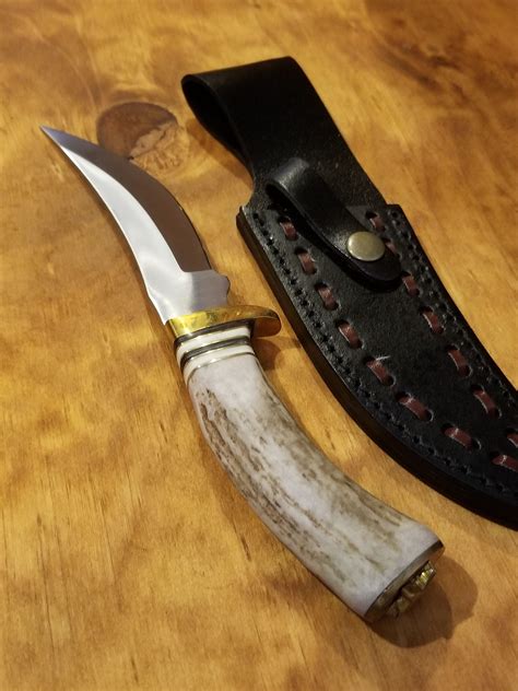 Handmade Deer Antler Handle Hunting Knife Stag Horn Collection (K139)