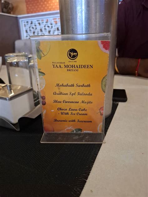 Menu at Yaa Mohaideen Biryani - Vadapalani, Chennai, 79