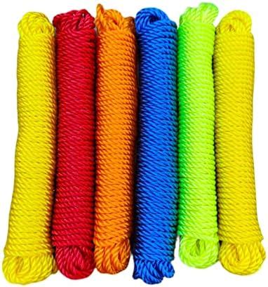 SSKR 10 Metre Long 02 Piece Nylon Rope or Multicolor Cloth Hanging Rope ...