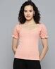 Buy Peach Tops for Women by VividArtsy Online | Ajio.com