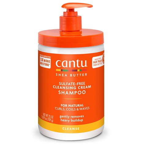 Cantu Sulfate-Free Cleansing Cream Shampoo with Shea Butter for Natural ...