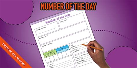 Number of the Day to 100 000 Graphic Organizer