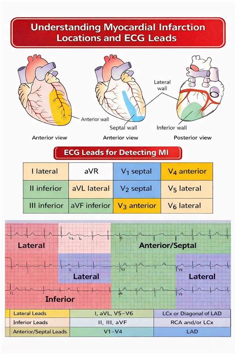 Myocardial Infarction Locations and ECG Leads
