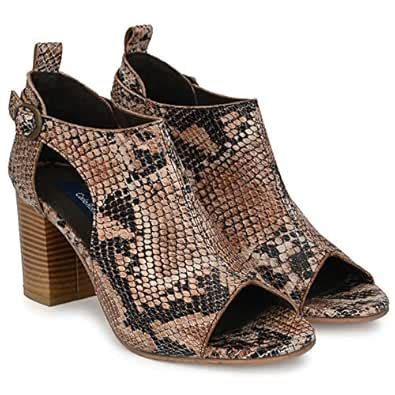 Buy Carlo Romano Women's Black Leather Casual Block Heel Sandals (4 UK ...