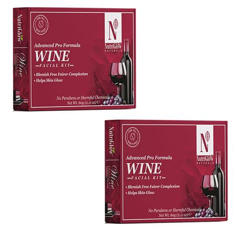 NutriGlow NATURAL'S Advanced Pro Formula Wine Facial Kit for Blemish ...