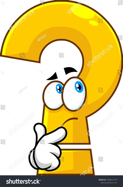 Cute Yellow Question Mark Cartoon Character: Vector có sẵn (miễn phí ...