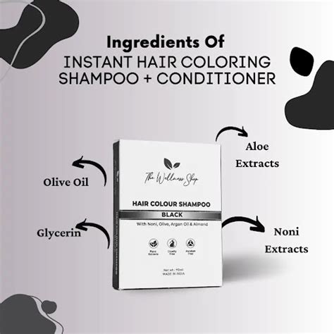 Buy Instant Black Hair colour shampoo online | The Wellness Shop