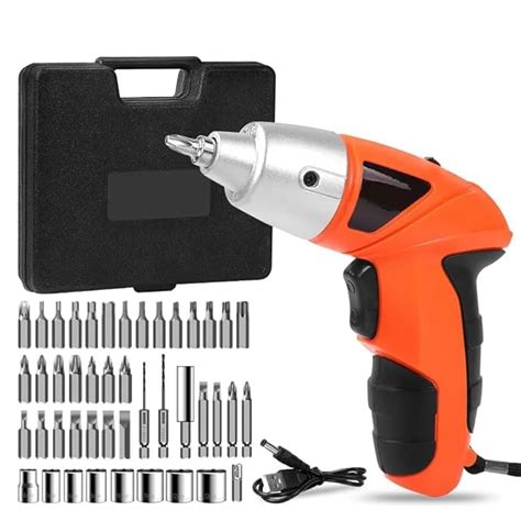 BAWALY 45Pcs Wireless 48V Power Electric Handy Screwdriver With Bits ...