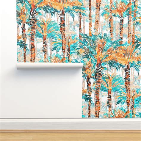 Palm Springs - Palms Sway Wallpaper - Wallpaper | Spoonflower
