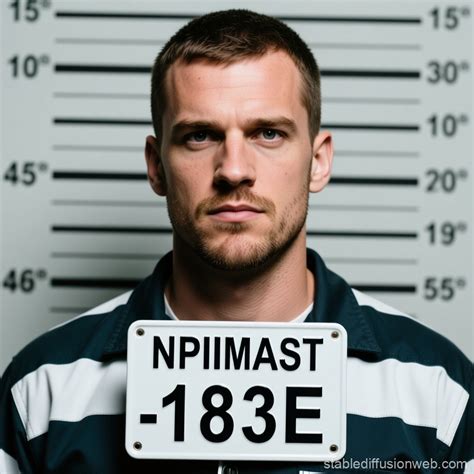 Mugshot of a White Man with Fierce Face | Stable Diffusion Online