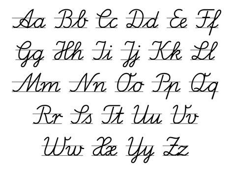 Cursive Alphabet Uppercase and Lowercase Printable | Printable Alphabet Letters