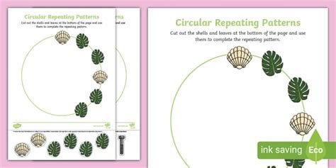 👉 Circular Repeating Patterns Cutting Skills Activity