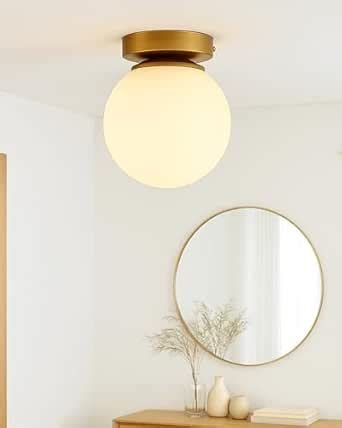 Buy Homesake® Metal Dual Ring Crystal Flush Mount Ceiling Light, for ...