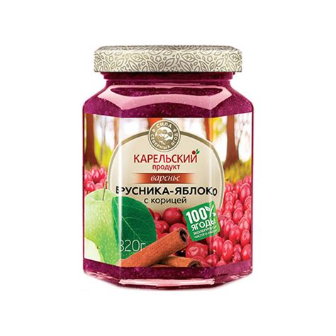 Варенье Карельский продукт Из брусники и яблока с корицей | отзывы