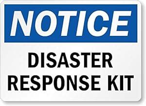 Unoopler Disaster Response Kit, Adhesive Signs and Labels, Metal Sign ...