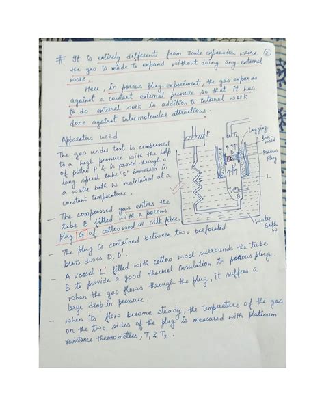 SOLUTION: Joule-Thomson porous plug exptt, Joule-Thomson effect for ...