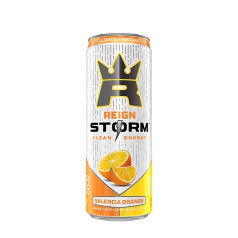 REIGN Storm, Valencia Orange, Energy Drink, 12 Oz Can - Walmart.com