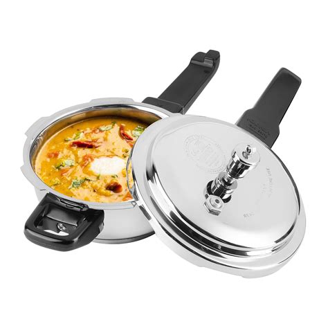 Vinod Platinum Triply Stainless Steel Outer Lid Pressure Cooker with I ...