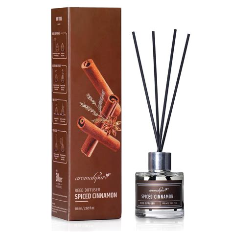 Buy Premium Reed Diffuser (Cinnamon) | 4 Fiber Reed Sticks | 60 ML ...