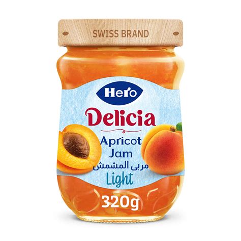 Buy Hero Delicia Apricot Jam Light - 320 gm Online | Carrefour Egypt