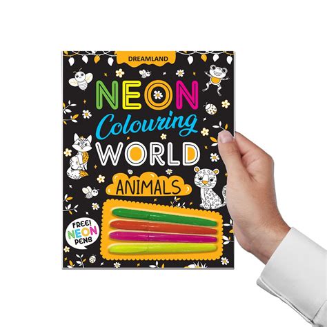 Animals Neon Colouring World Book for Kids Age 4 - 7 years with Neon P ...