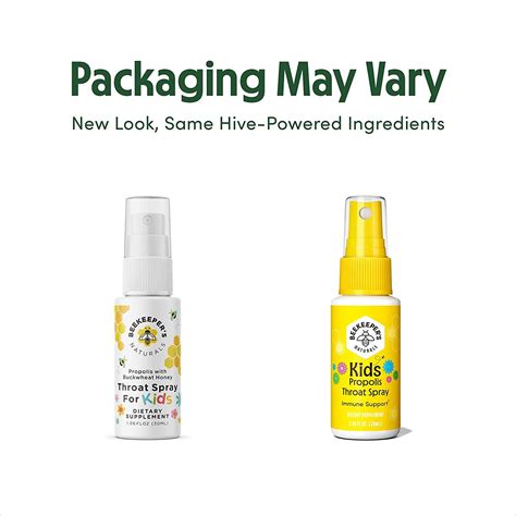 Beekeeper's Naturals Propolis Throat Spray for Kids - Natural Soothing ...