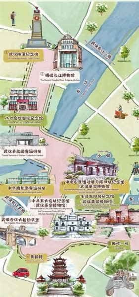 武汉发布首份红色旅游手绘地图|武汉|武汉红色旅游手绘地图_新浪新闻
