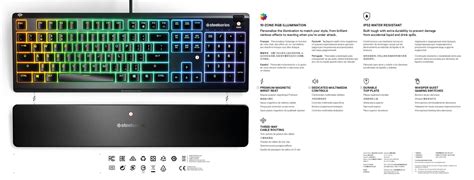 SteelSeries Apex 3 RGB Gaming Keyboard – 10-Zone India | Ubuy