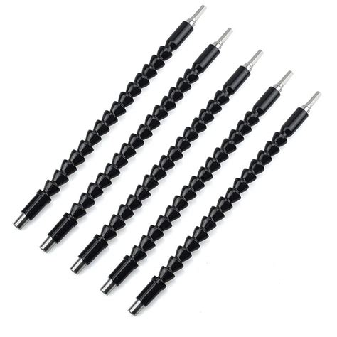 5 Pack Flexible Drill Bit Extension 11.6 Inch Flex Screwdriver Soft ...